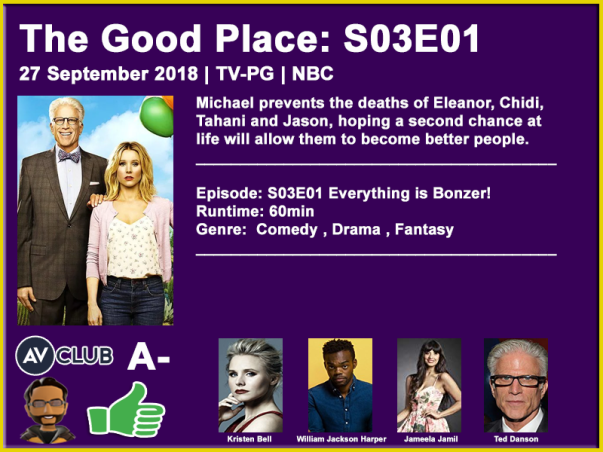 The Good Place review S03E01
